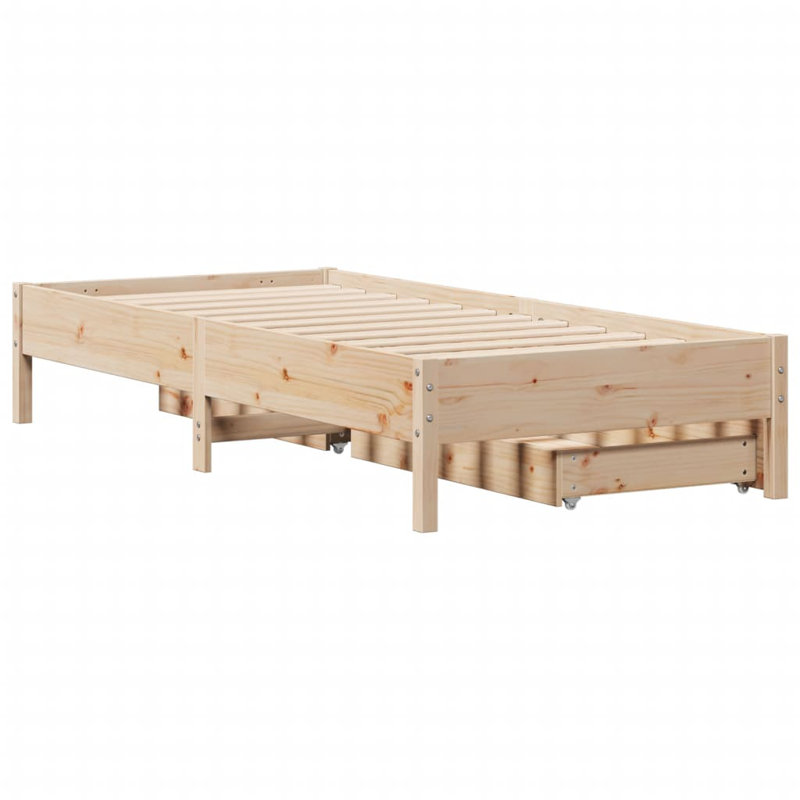 Storage Bed, Brown, Small Single (2'6)