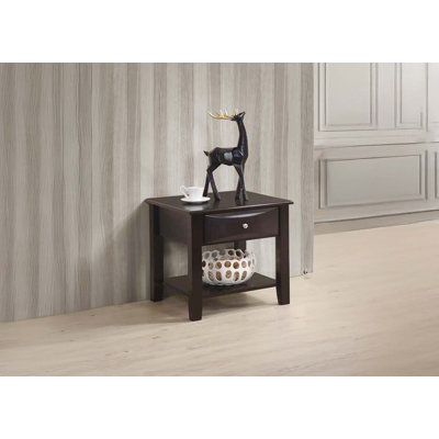 End Table Of One Drawer In Brown