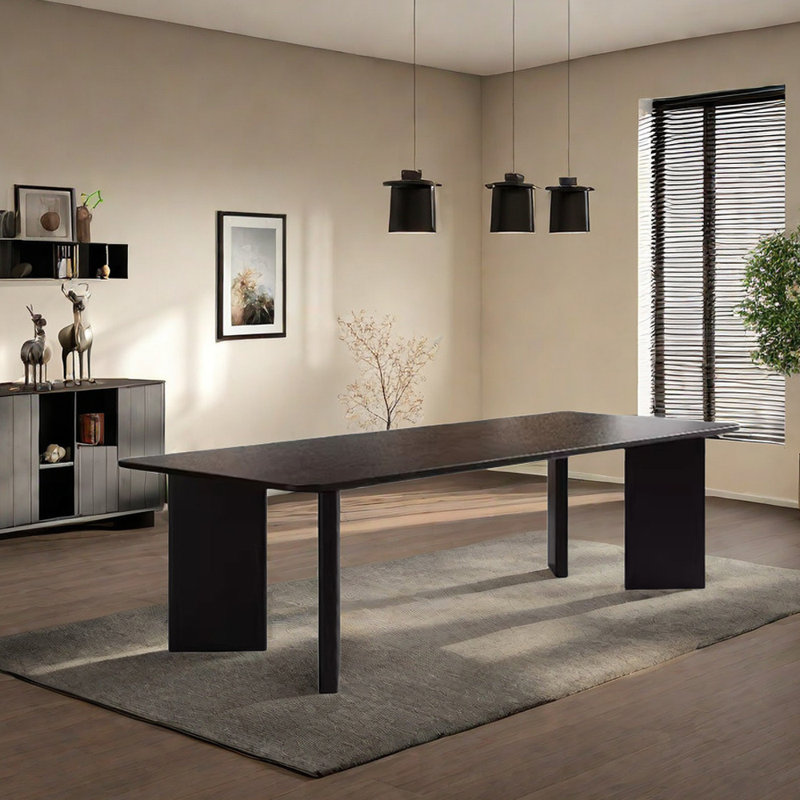 Ash Solid Wood Dining Table, 31.49" W x 78.74" L