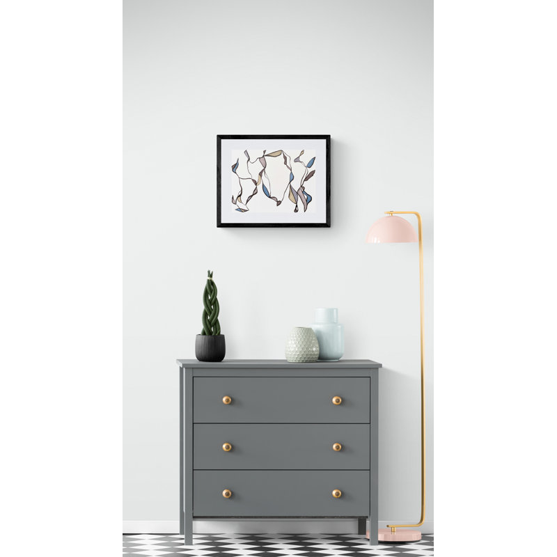 Musing Series 1.2 Print by Susan Arthur, Black Framed Canvas, 32" H x 24" W