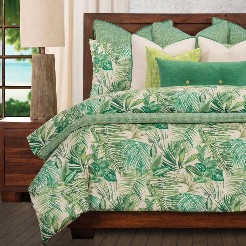Ensemble de housse de couette et insert Key West Green, Housse de couette grand + 9 pièces supplémentair