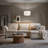 Mason 81" Modern Adjustable LED Arc Floor Lamp with Silver Finish, Fabric Drum Shade, and Weighted Marble Base, Bulb Included-62954051