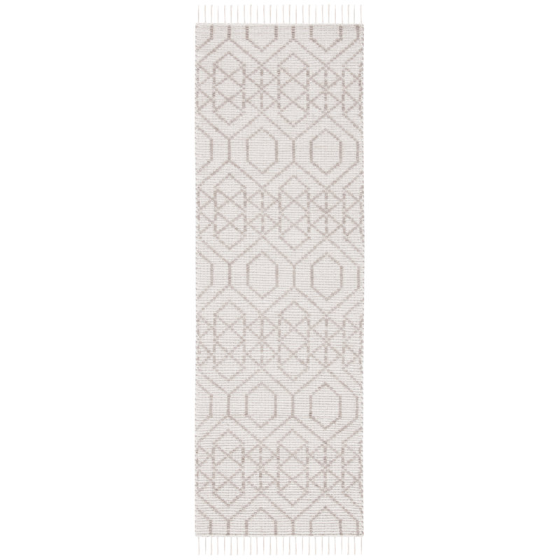 Montauk Hand Loomed Cotton Geometric Rug, Runner 2'3" x 7'
