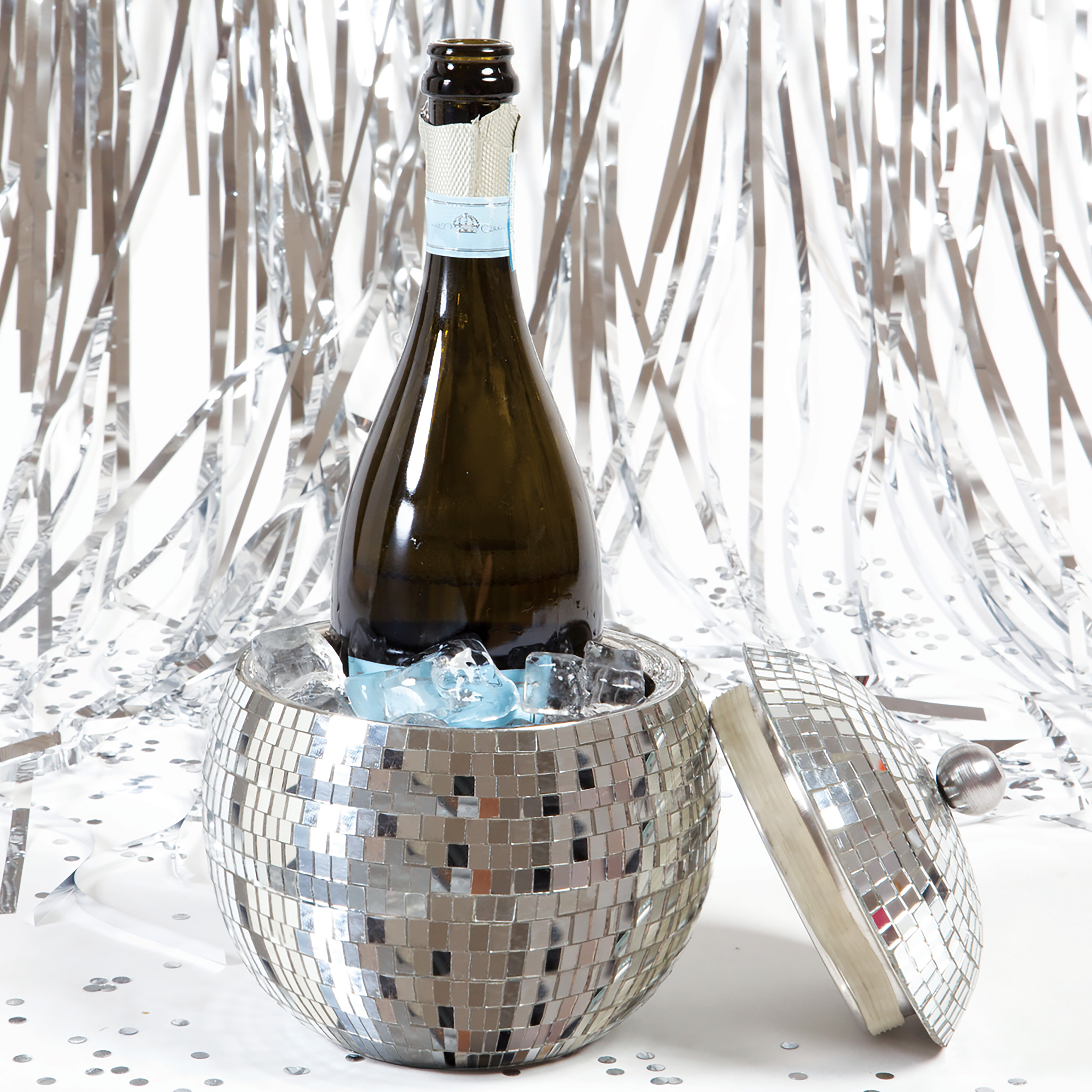 Champagne Ice Bucket With Silver Finish and Metal Build With Premium  Quality and Look ice bucket
