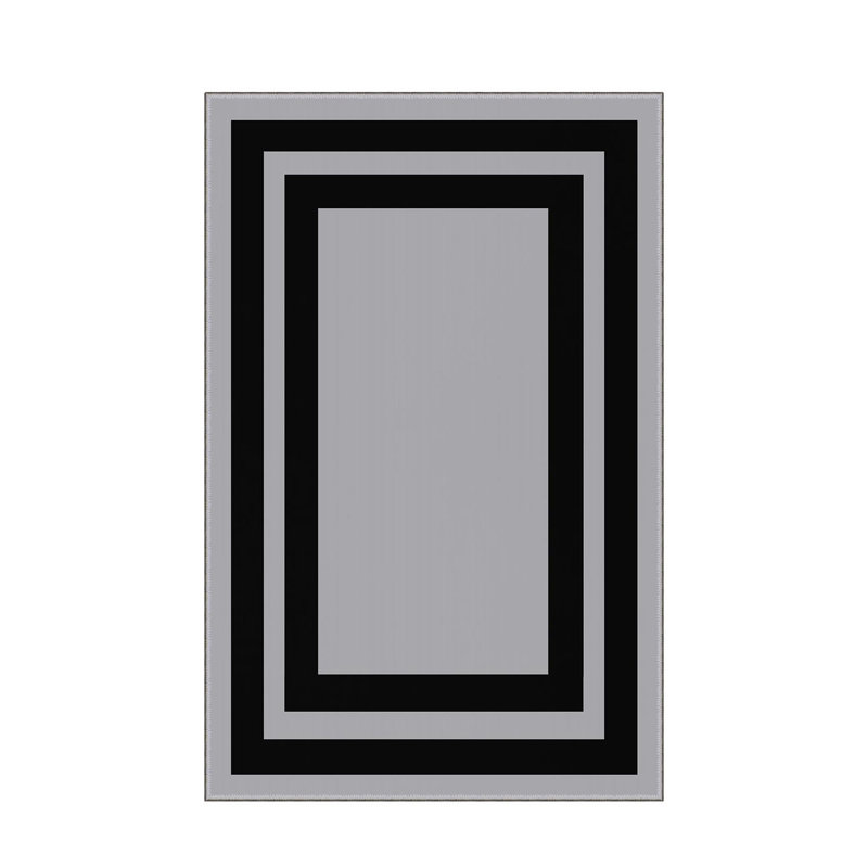 Stylish Woven Carpet, 4 x 6 Feet, 100% Polyester | Antibacterial, 3D Digital Printing, Non-Slip PVC Felt Dot Underside | Machine Washable, 0.4 in Pile Height, Perfect for Living Room & Bedroom Decor