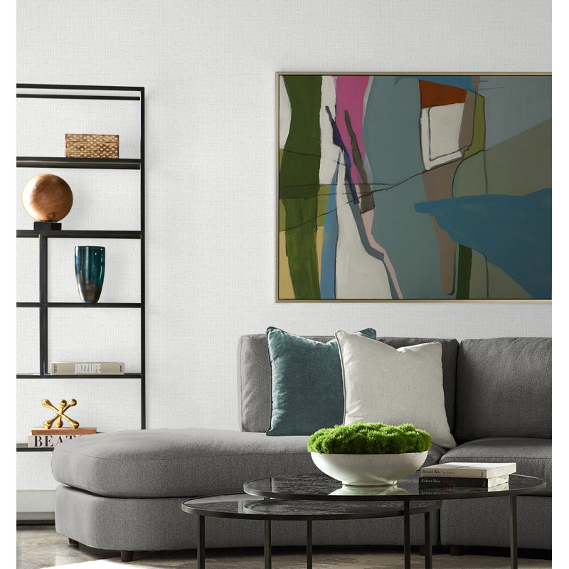 Chariyah Abstract Double Roll, Bleached Straw