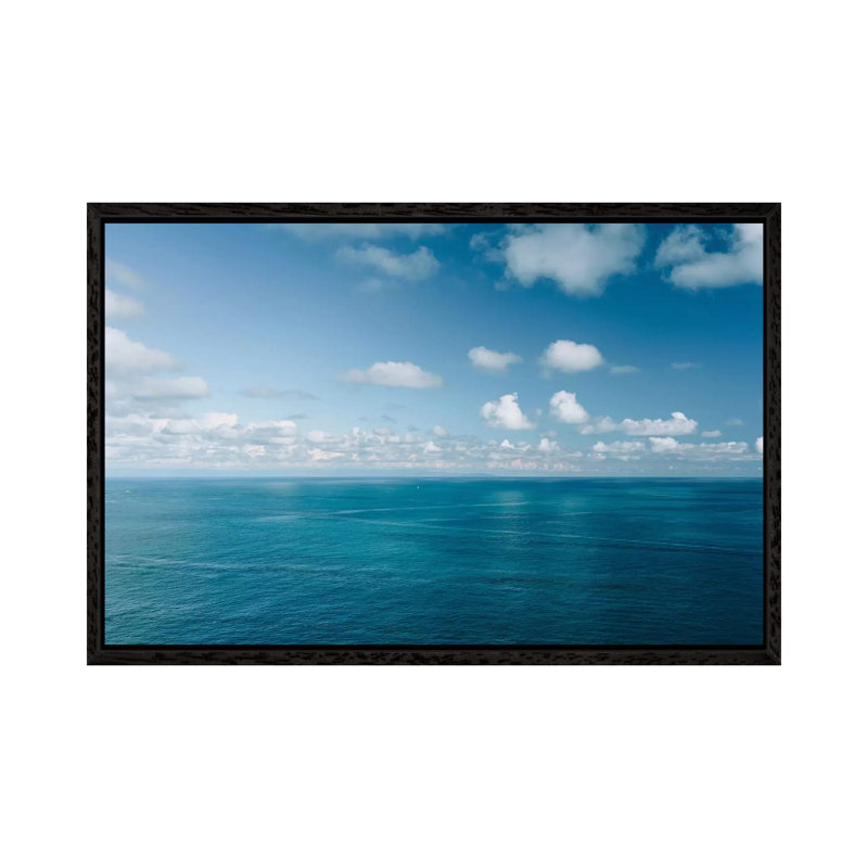 Amalfi Coast Ocean View XI by Bethany Young - Print on Canvas, Black Framed, 66.04cm H x 101.6cm W x 3.81cm D