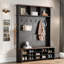 Hall Tree 56.3'' Wide with Bench and Shoe Storage-5343628