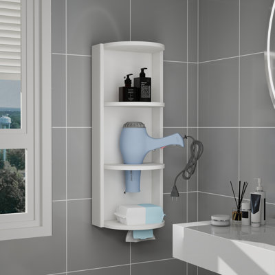 Wall Mounted Required Bathroom Shelves
