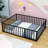 Idonah Metal Floor Bed with Fence and Door-1551245007-1551244992