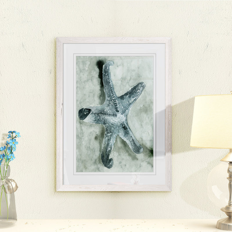 Aquatic i, reproduction d’art encadrée, H 28 po x l 38 po x P 1,3 po, Imprimé encadré blanc
