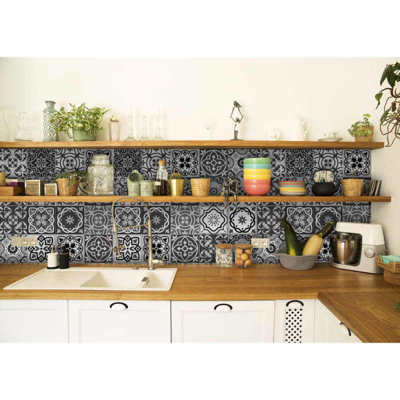 Adhésif décoratif à carreaux décoratifs, H 4 po x l 4 po