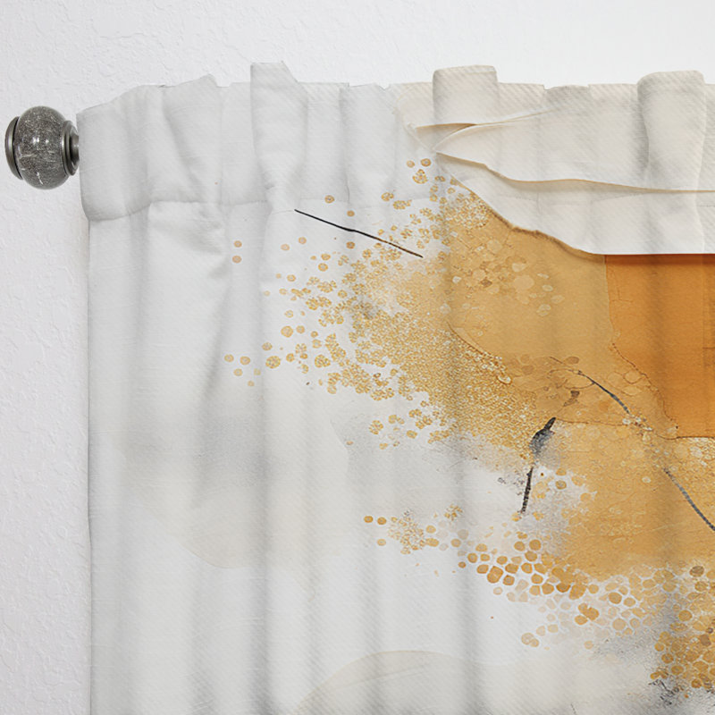 Nicoll Grey And Gold Sunset Collage V - Collages Curtain - Velvet Room Darkening - 1 panel, 52" W x 63" L
