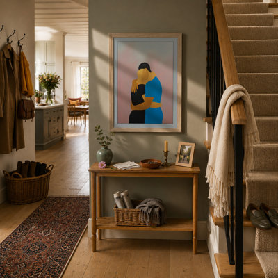 Embrace in Colour Modern - Framed Print