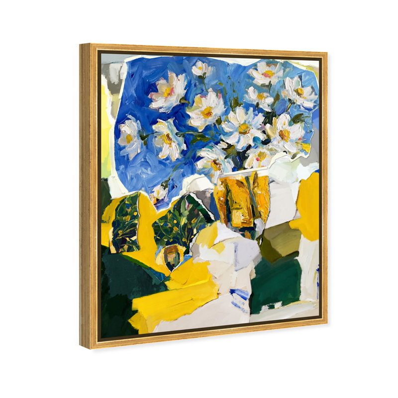 Sunshine And Flowers Print by Oliver Gal, 17"H x 21"W, Gold Floater Frame