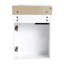 Petit meuble-lavabo, 16 po avec lavabo, porte à fermeture en douceur, lavabo mural en céramique Elegance, pouces, fonction, pour salle de bain-120994738