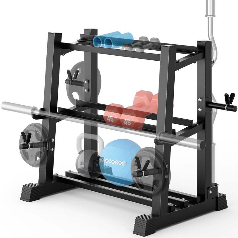 500KG Dumbbell Rack- Adjustable 3 Tier Weight Rack for Home Gym, Heavy Duty Weight Storage Organizer Dumbbell Storage Stand Holder