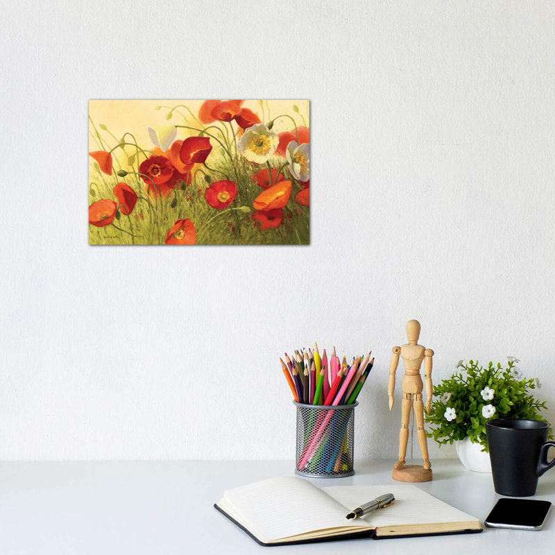 «Havin a Heat Wave» par Shirley Novak - reproduction d'art, Toile tendue, H 8 po x l 12 po x P 0,75 po