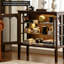 Buffet rétro en noyer noir 33,07 po
