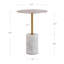 Table d'appoint Circulo avec base en marbre élégante et design contemporain