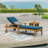 Outdoor Durable Acacia Wood Chaise Lounge For Ultimate Relaxation And Style-373662577