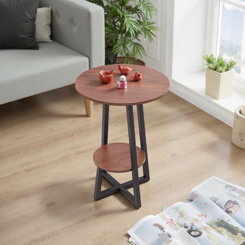 Tray Top Cross Legs End Table