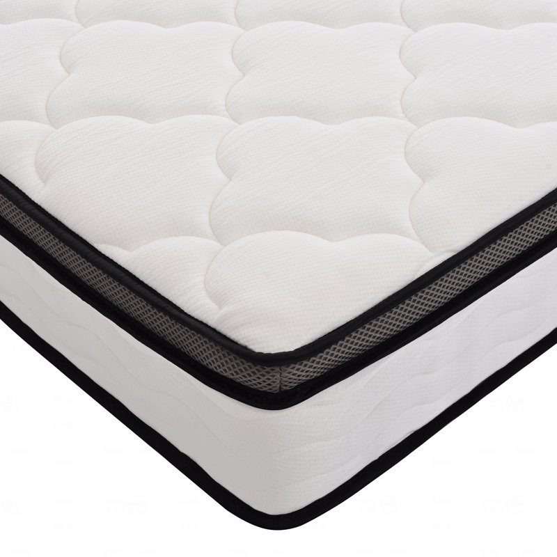Matelas hybride 10 po dans une boîte, matelas à ressorts ensachés individuellement à ressorts ensachés, fermeté moyenne, soulagement de la pression et confort respirant