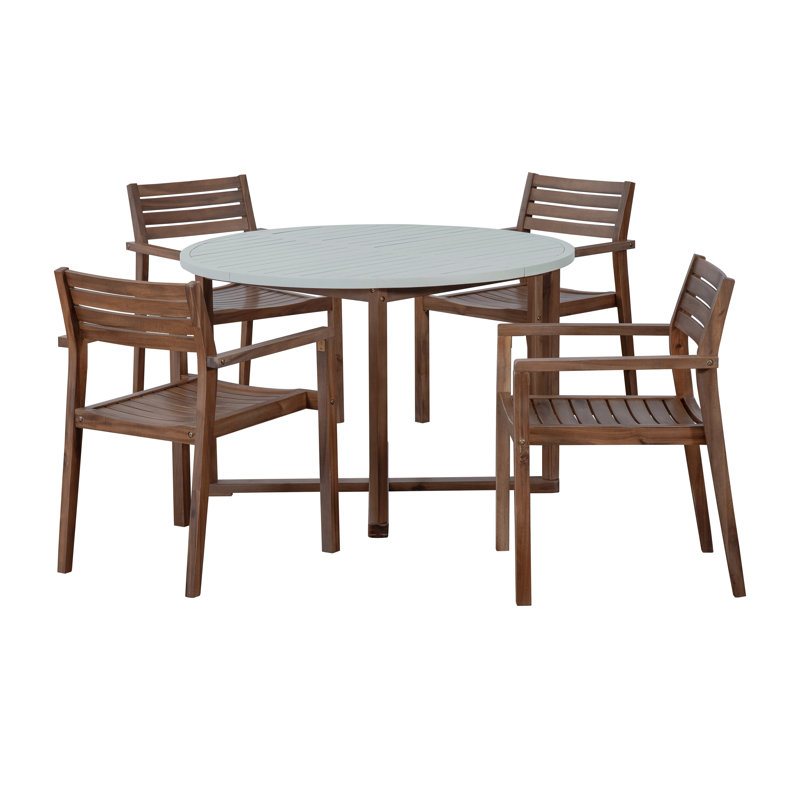 Ensemble repas pour 4 personnes Klyndara, Gris clair