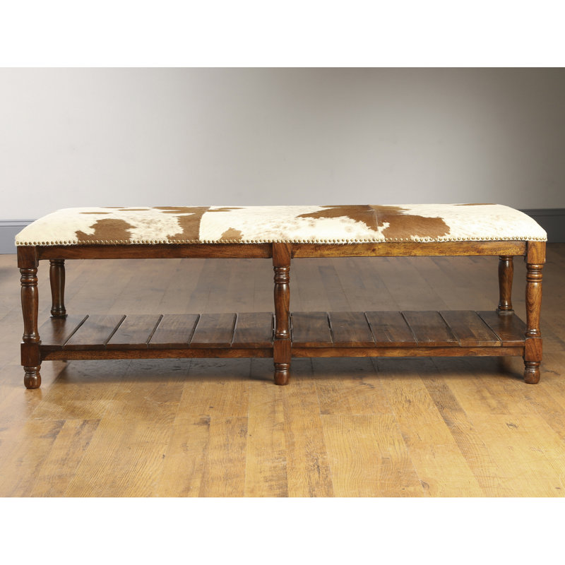 Banc de rangement en bois Rakestraw, Marron foncé