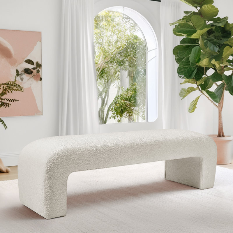 Banc rembourré avec cascade 60 po Emmie