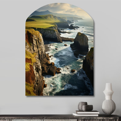 Reveles - Ireland Asymmetrical Metal Art, Traditional Freeform Metal Print