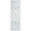 Tapis bleu clair / ivoire en laine tissé à plat à la main Dasheil-879275811