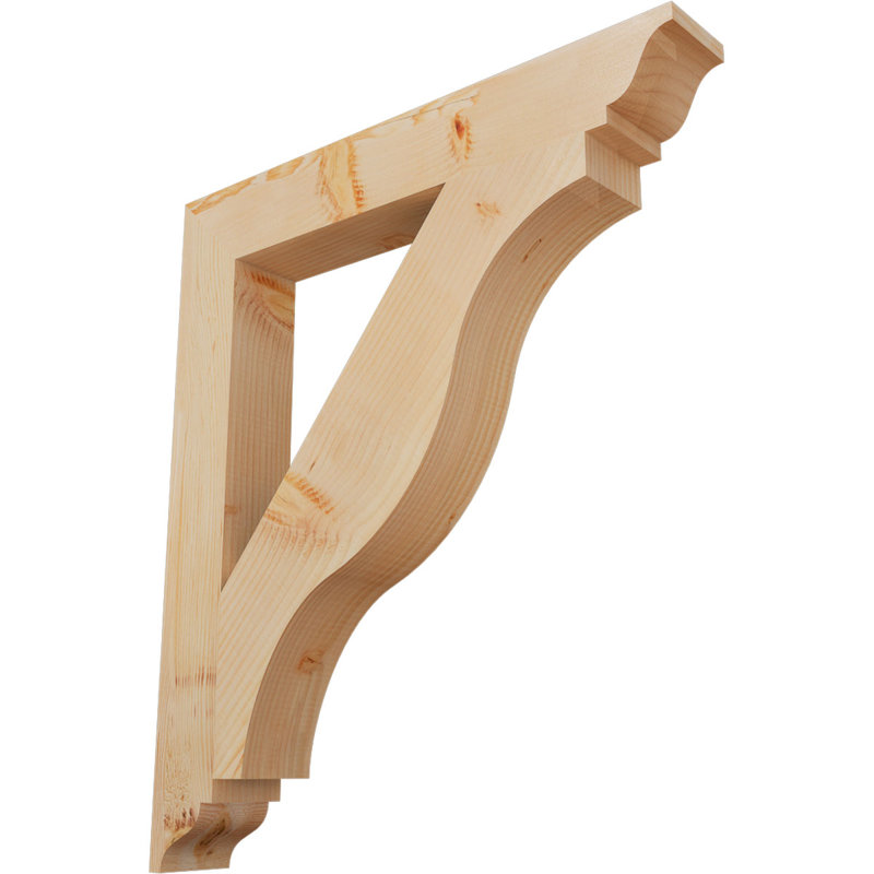 Support lisse 3 1/2 po x P 28 po x H 32 po, sapin Douglas, H 32 po x l 3,5 po x P 28 po, Douglas, Lisse