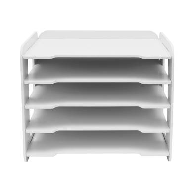 Ballucci 4-Tier Wood Paper Organizer, Fits Into IKEA Cube Storage Shelves, Black, Size: 12.5 x 11.8 x 12.5