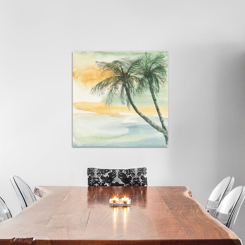 Island Sunset II, reproduction d'art sur toile tendue, H 12 po x l 12 po x P 1,5 po