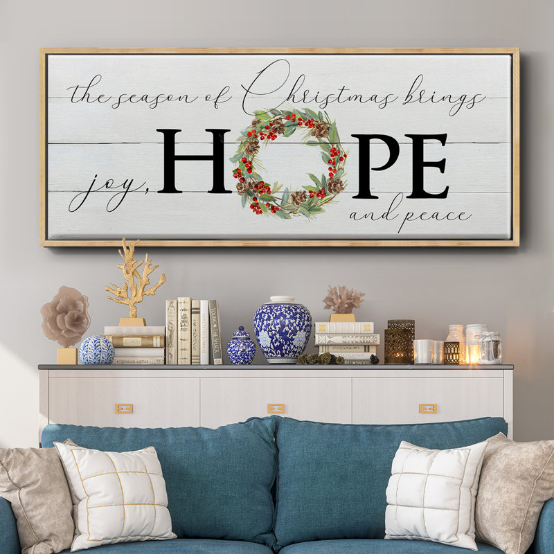 Joy Hope and Peace - Toile encadrée