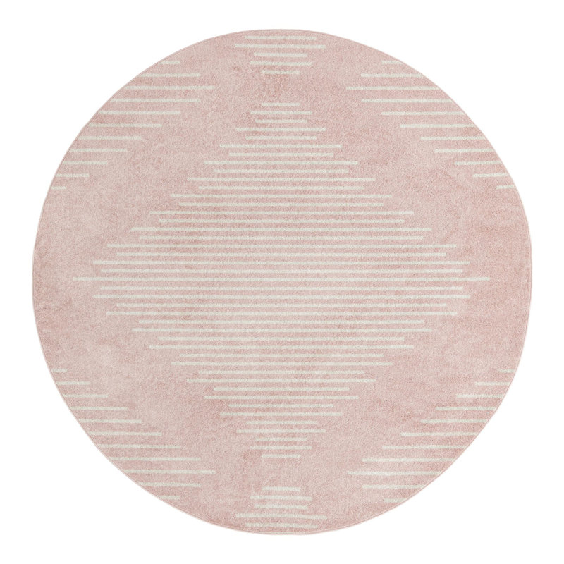 Tapis rose Dacula, Rond 10pi