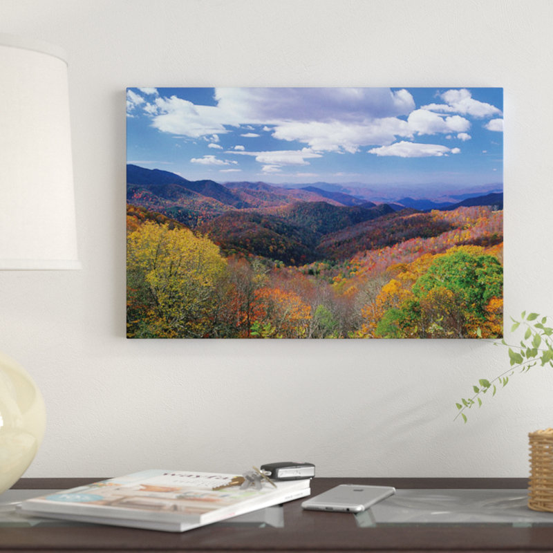 «Decidous Forest in the Autumn, Thunderstruck Ridge, Blue Ridge Parkway, North Carolina», reproduction de photo sur toile
