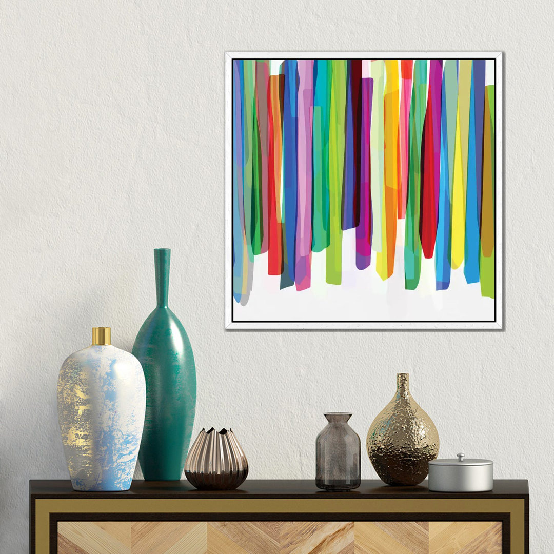 Leinwandbild - Grafikdruck „Colorful Stripes II” von Mareike Böhmer