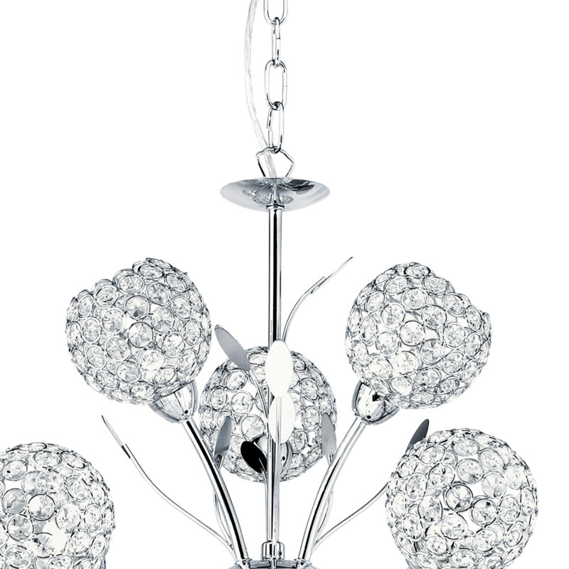 Blackmon 9 - Light Shaded Chandelier, Chrome