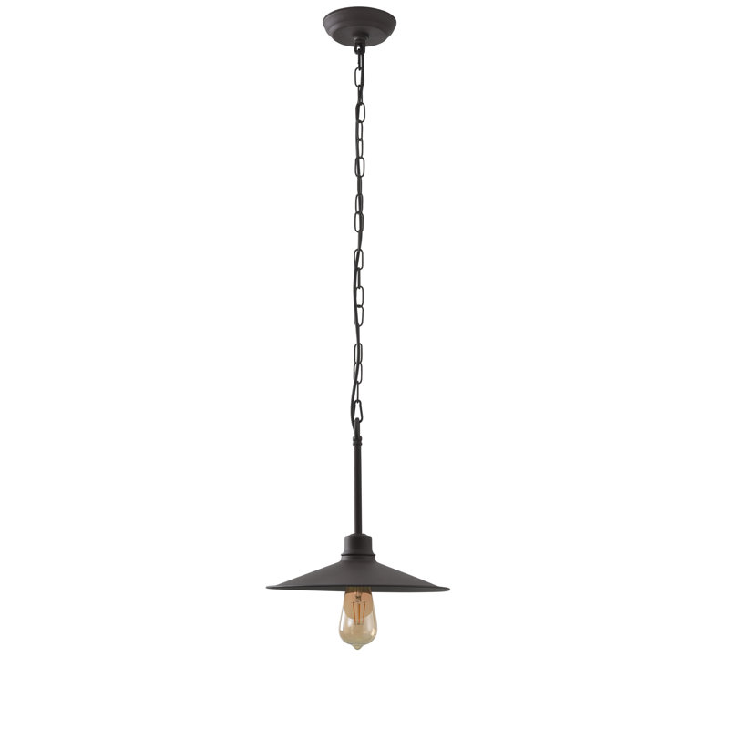 Rustic Bronze 12-Inch Single Pendant Light