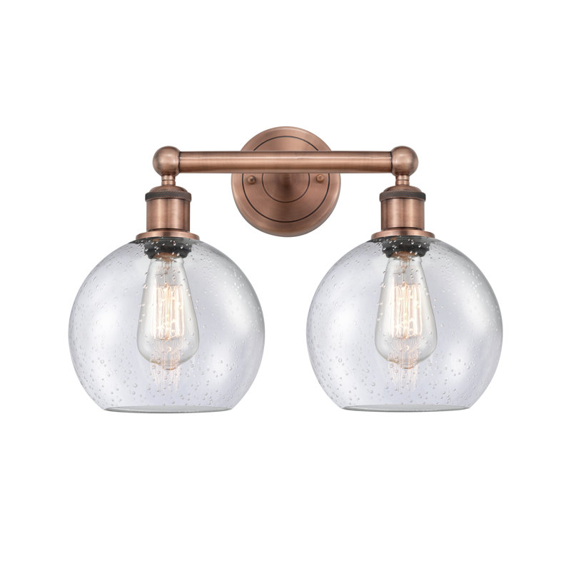 Éclairage pour meuble-lavabo à 2 lumières à intensité variable Ellington, Cuivre antique