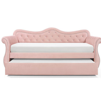 Lit de jour simple en bois massif avec couchette