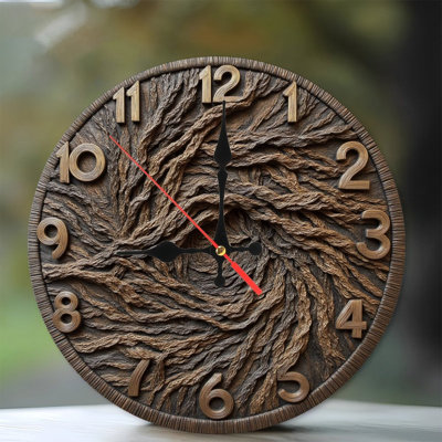 Horloge murale rétro en bois