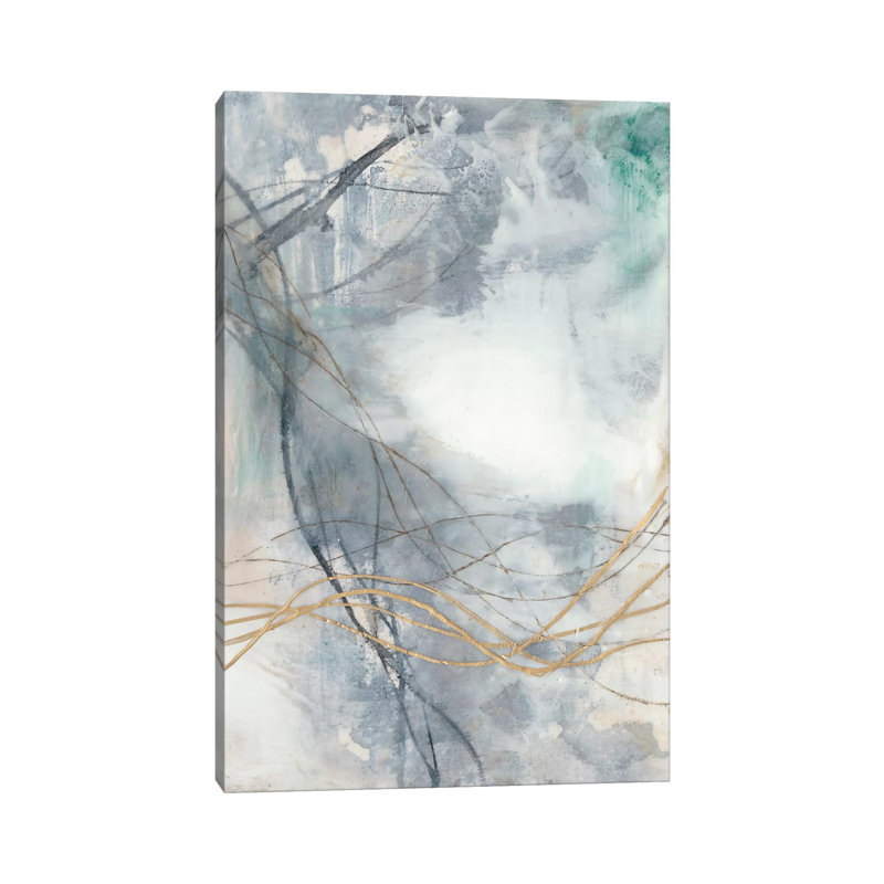«Ondulation Oro II» par Jennifer Goldberger - peinture sur toile tendue, H 18 po x l 12 po x 1,5 po