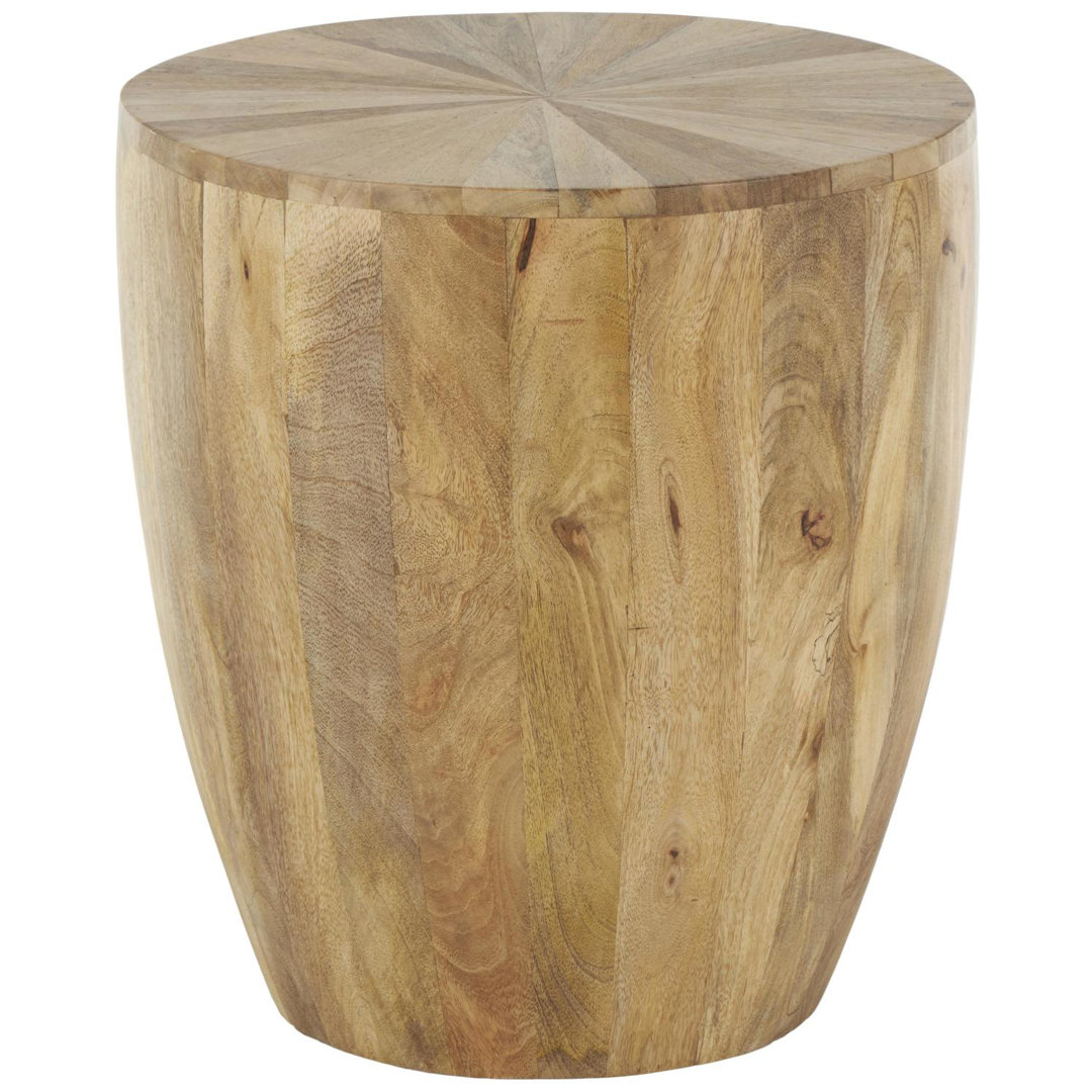 Cole And Grey Mango Wood Handmade Drum Accent Table Loon Peak®