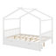 Lit plateforme House avec deux tiroirs, tête de lit et pied de lit-1152443713