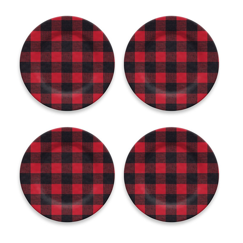 Service de table 12 pièces Vintage Lodge Buffalo Check