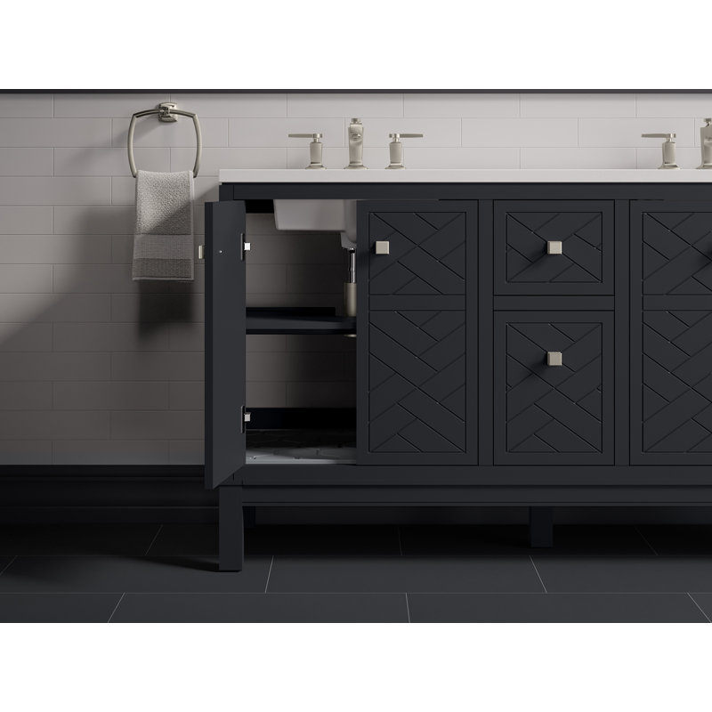 Beauxline 60-In Bathroom Vanity Set, Slate Gray