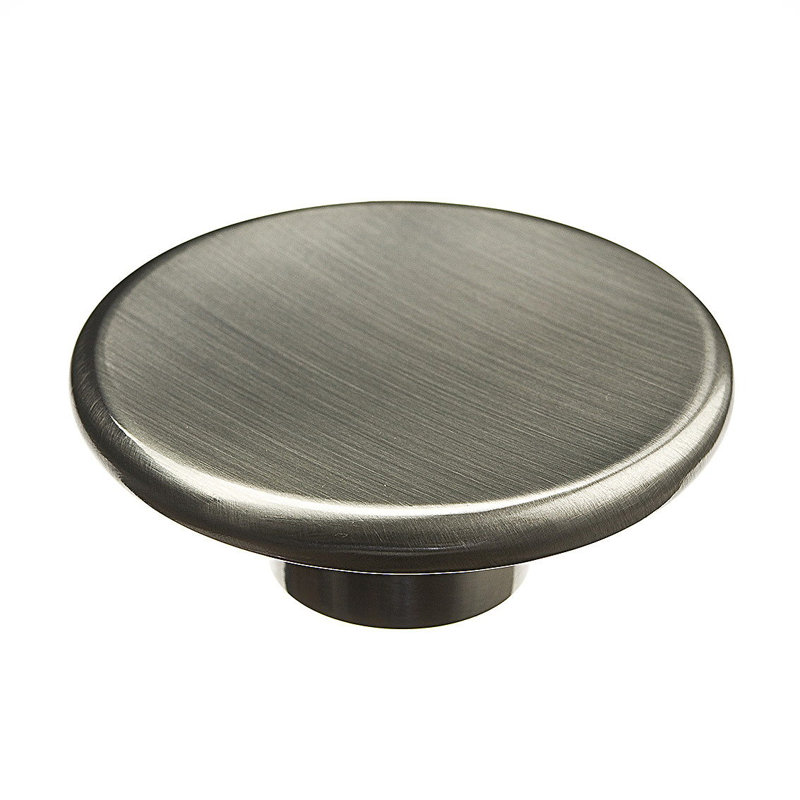 Poignée ronde surdimensionnée de 2 1/4 po de diamètre, Nickel brossé